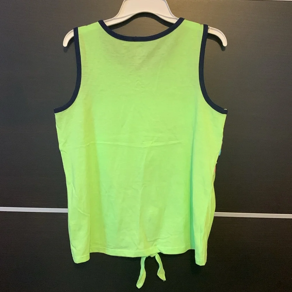 NWOT - Justice Girls Lime Green Graphic Tank Top